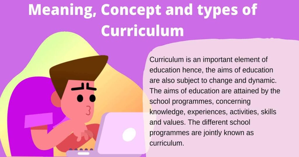 Meaning, Concept and types of Curriculum