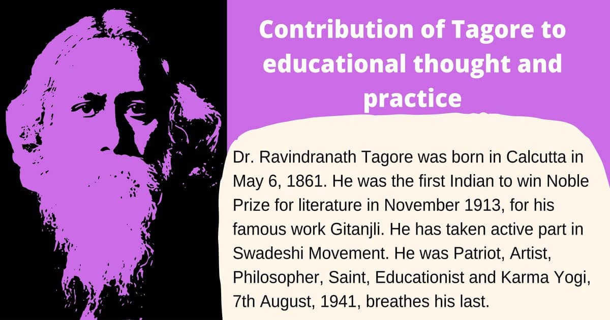 Contribution of Tagore to educational thought and practice