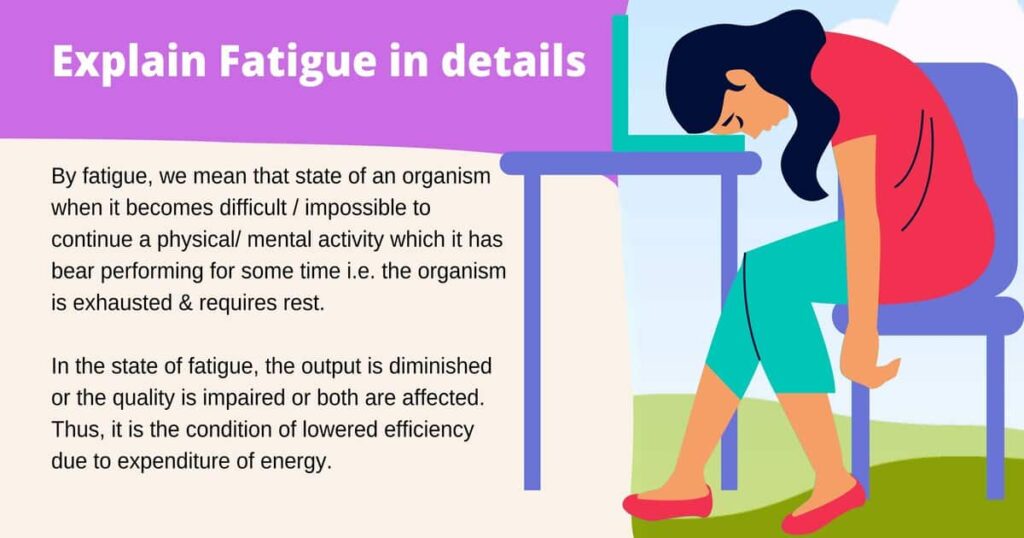 Explain Fatigue in details