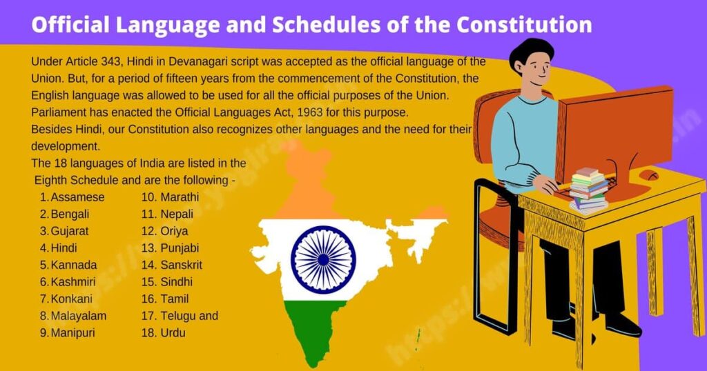 Official Language and Schedules of the Constitution