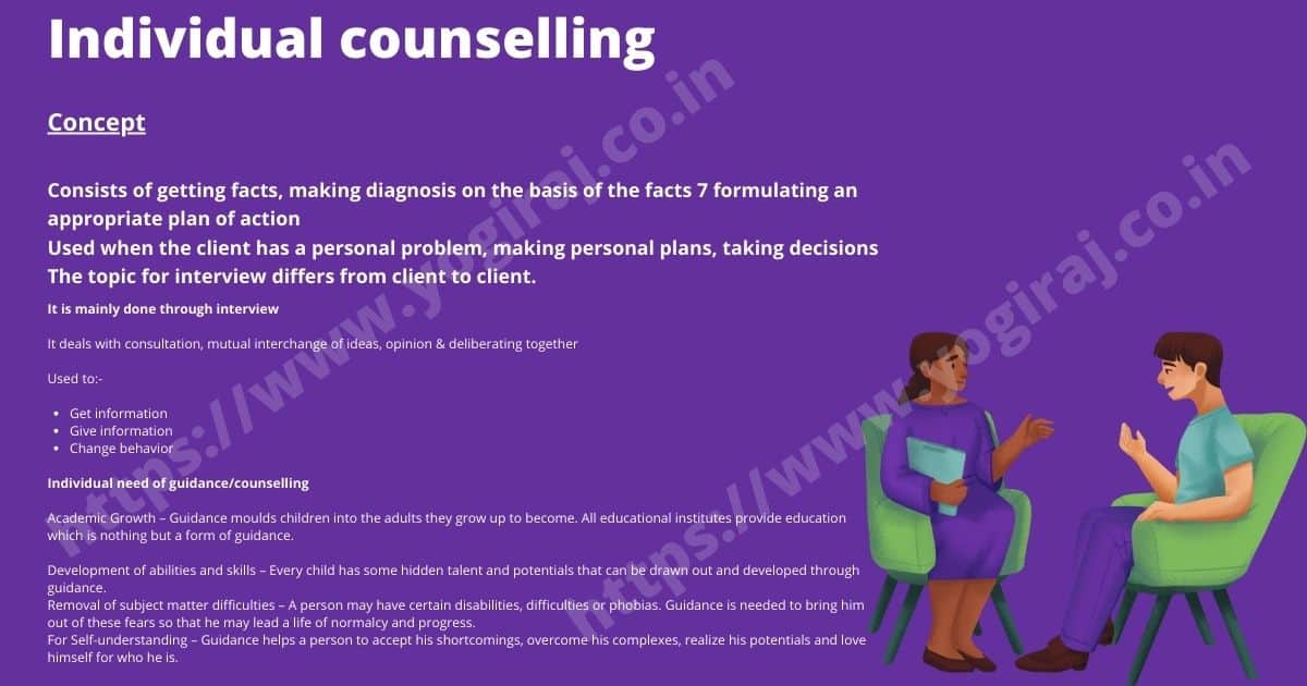 Individual counselling