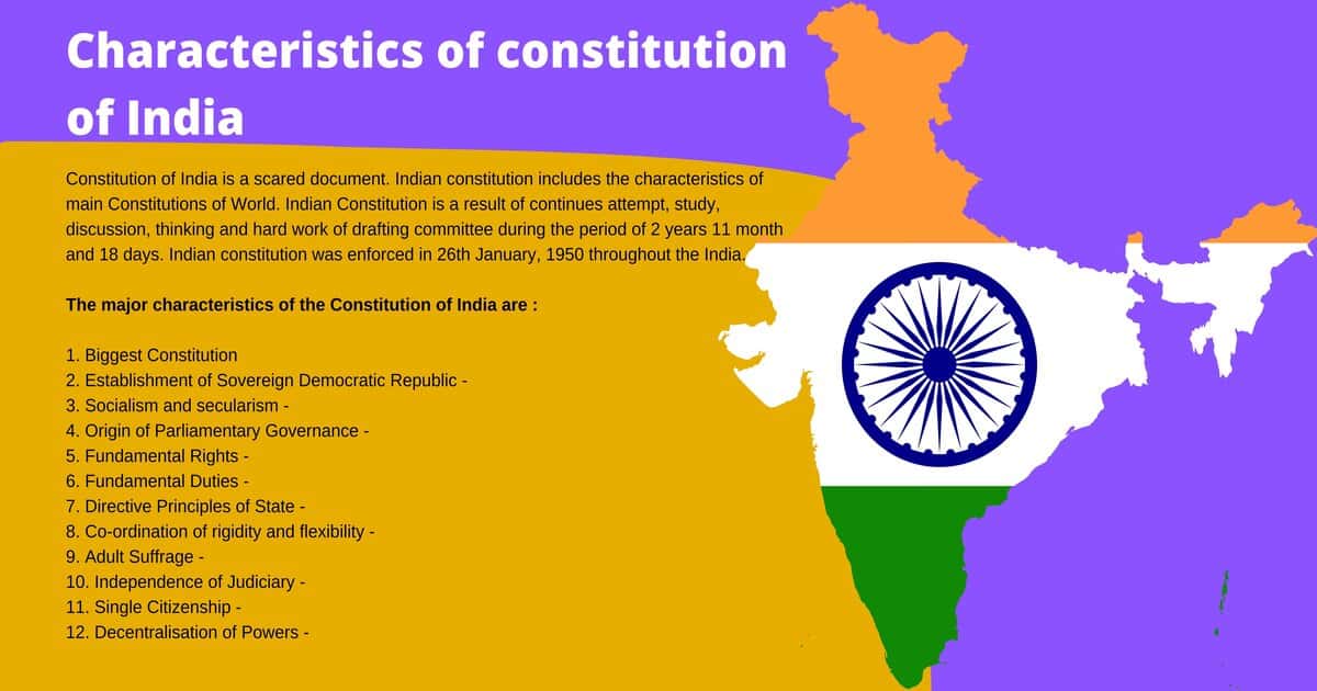 Characteristics of constitution of India