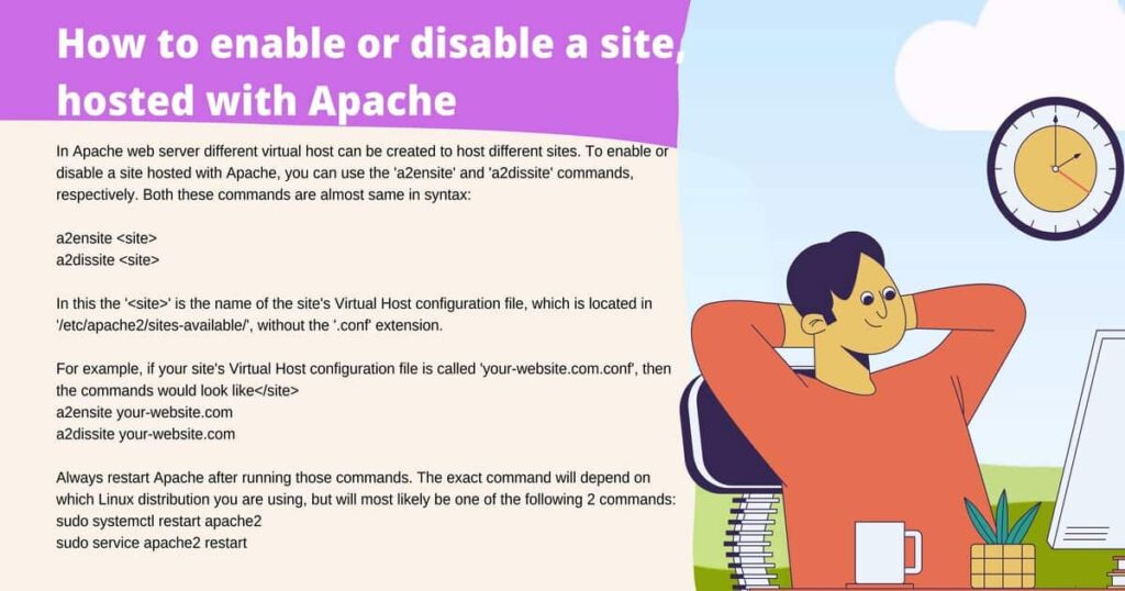 How to enable or disable a site, hosted with Apache