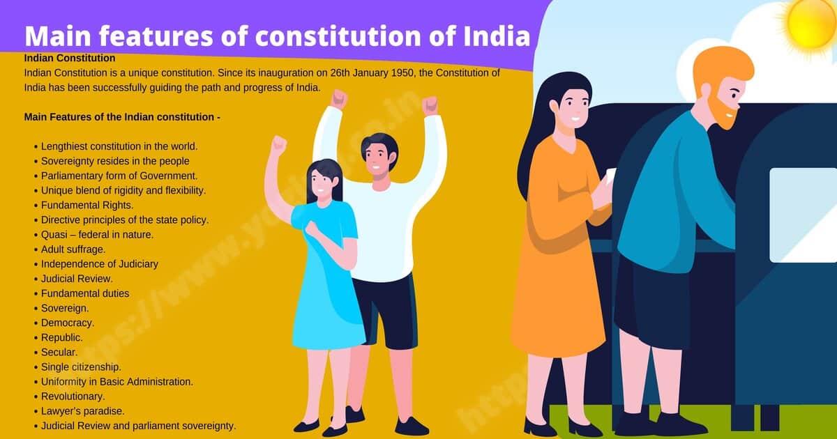 Main features of constitution of India