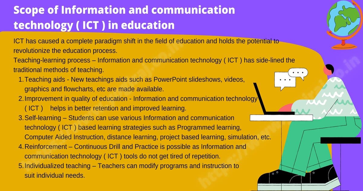 Scope of Information and communication technology ( ICT ) in education