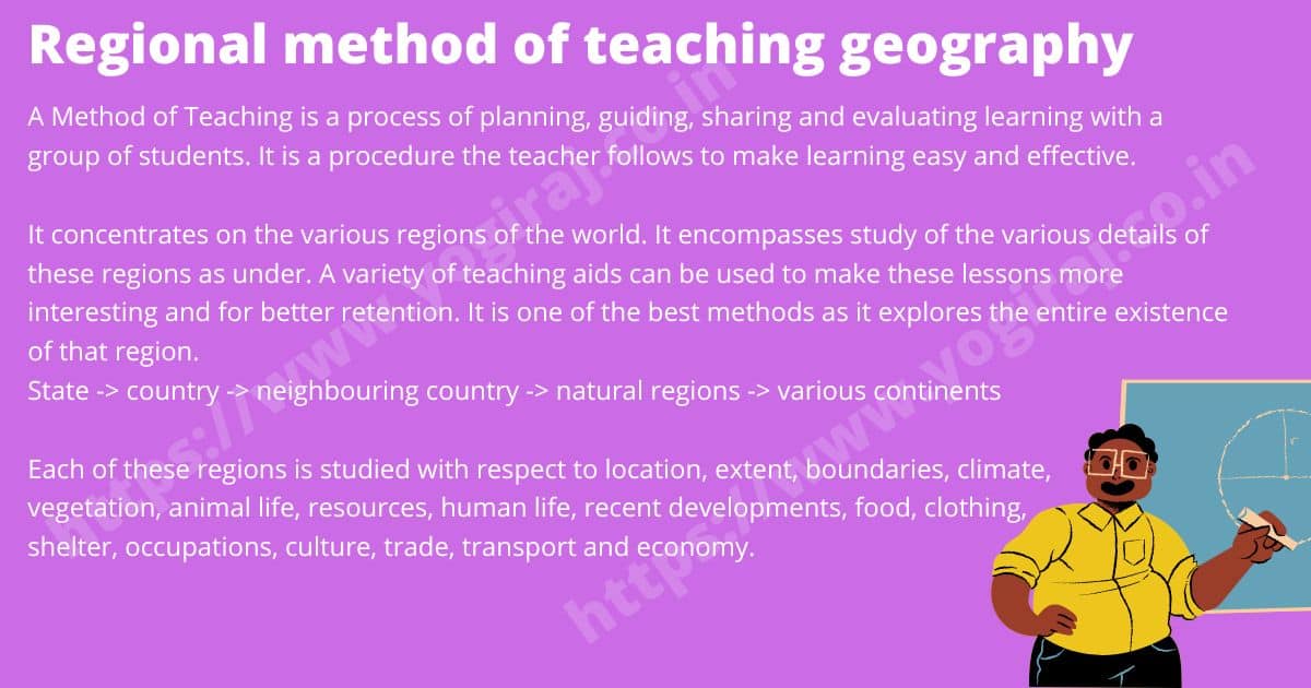 Regional method of teaching geography