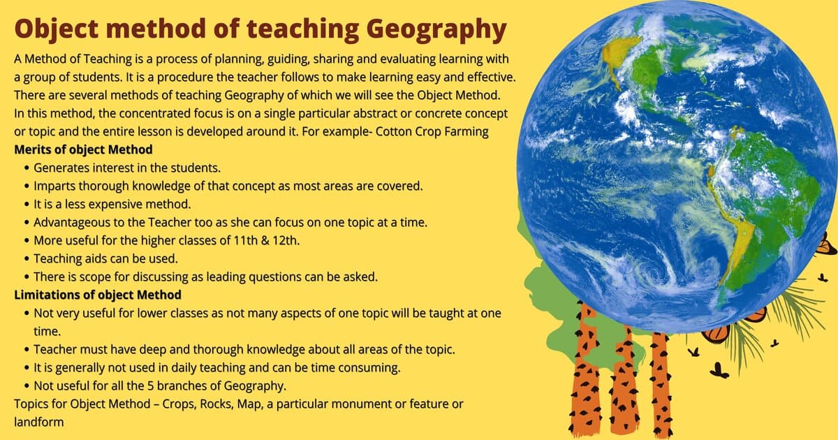 Object method of teaching Geography