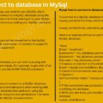MySql – how to connect to database