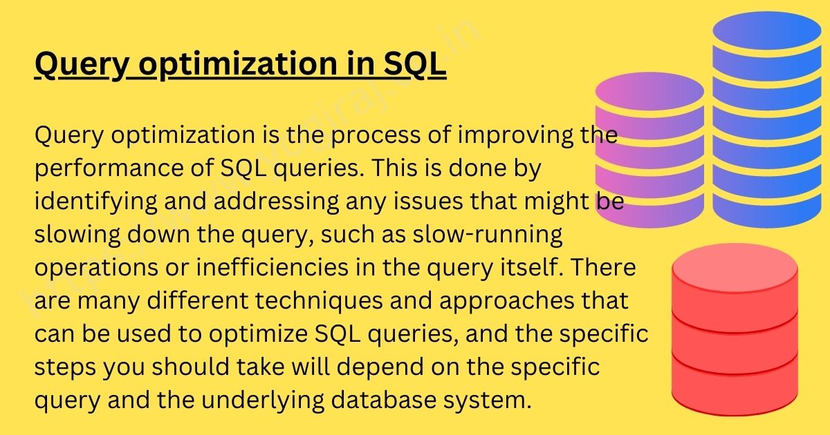 Query optimization in Sql