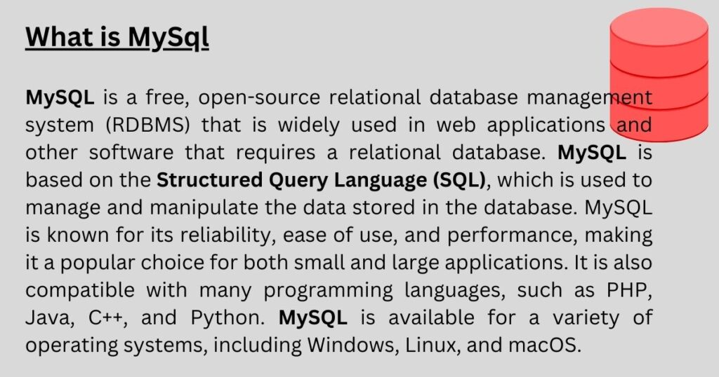 What is MySQL – A Relational Database Management System (RDBMS)