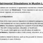 Matrimonial Stipulations in Muslim Law | Muslim Family Law