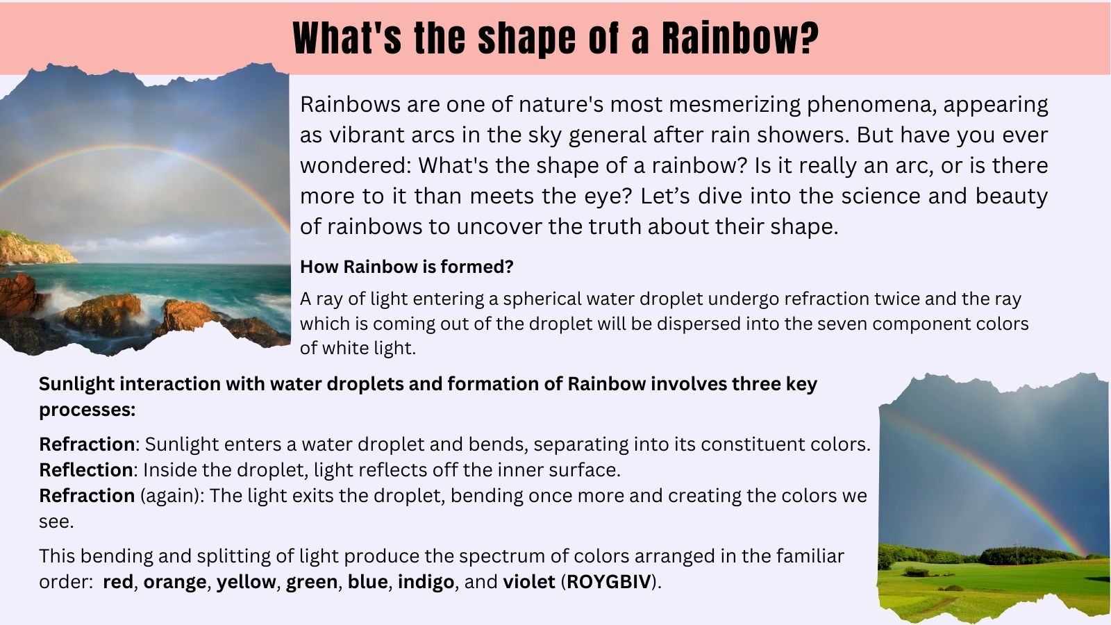 What’s the shape of a Rainbow?
