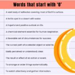 Words that start with o