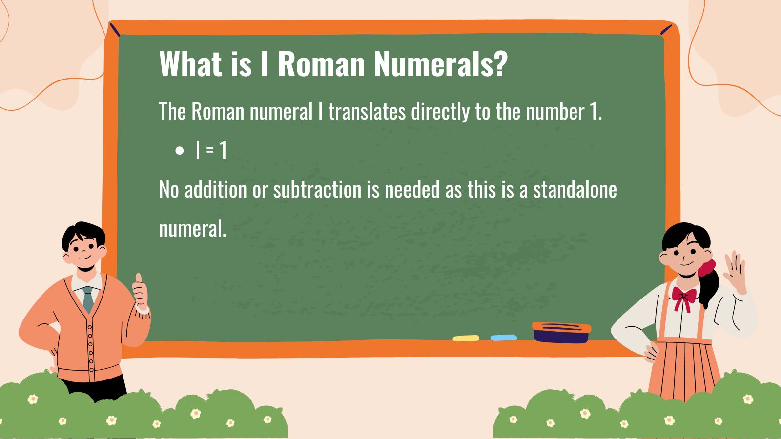 I in Roman Numerals